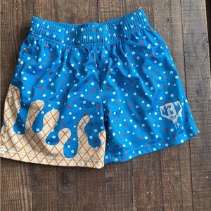 Baseball Lifestyle 101 Red White and Blue Star Pattern Shorts